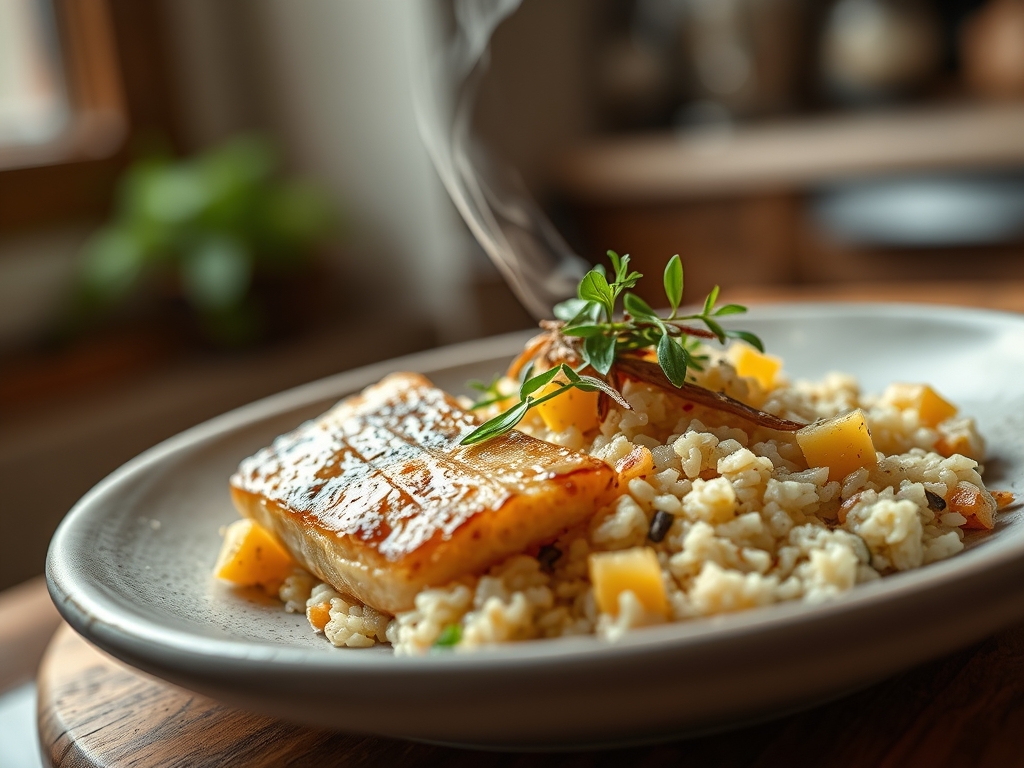 Arroz de pato defumado