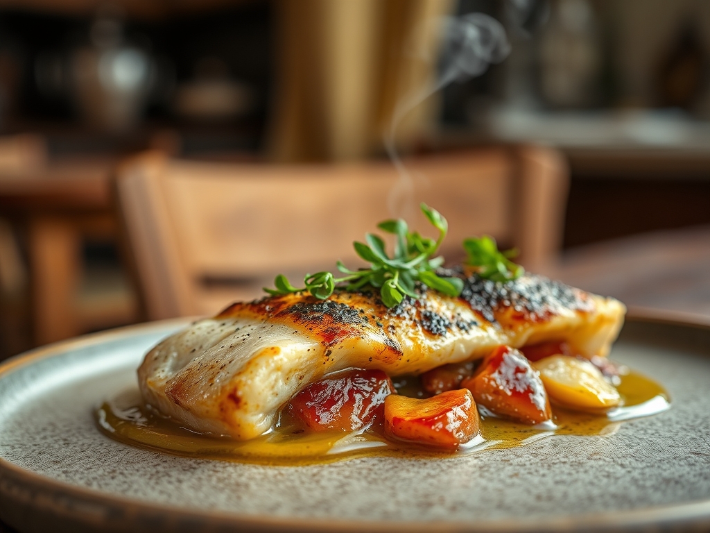 Bacalhau confitado no azeite