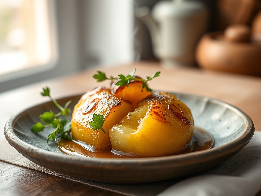 Batata doce com manteiga de sálvia