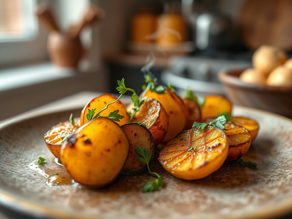 Batatas assadas com alecrim