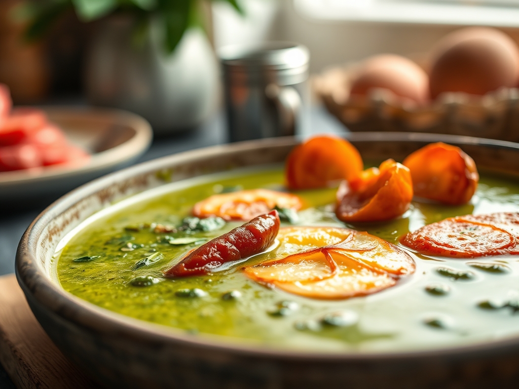 Caldo verde com chouriço