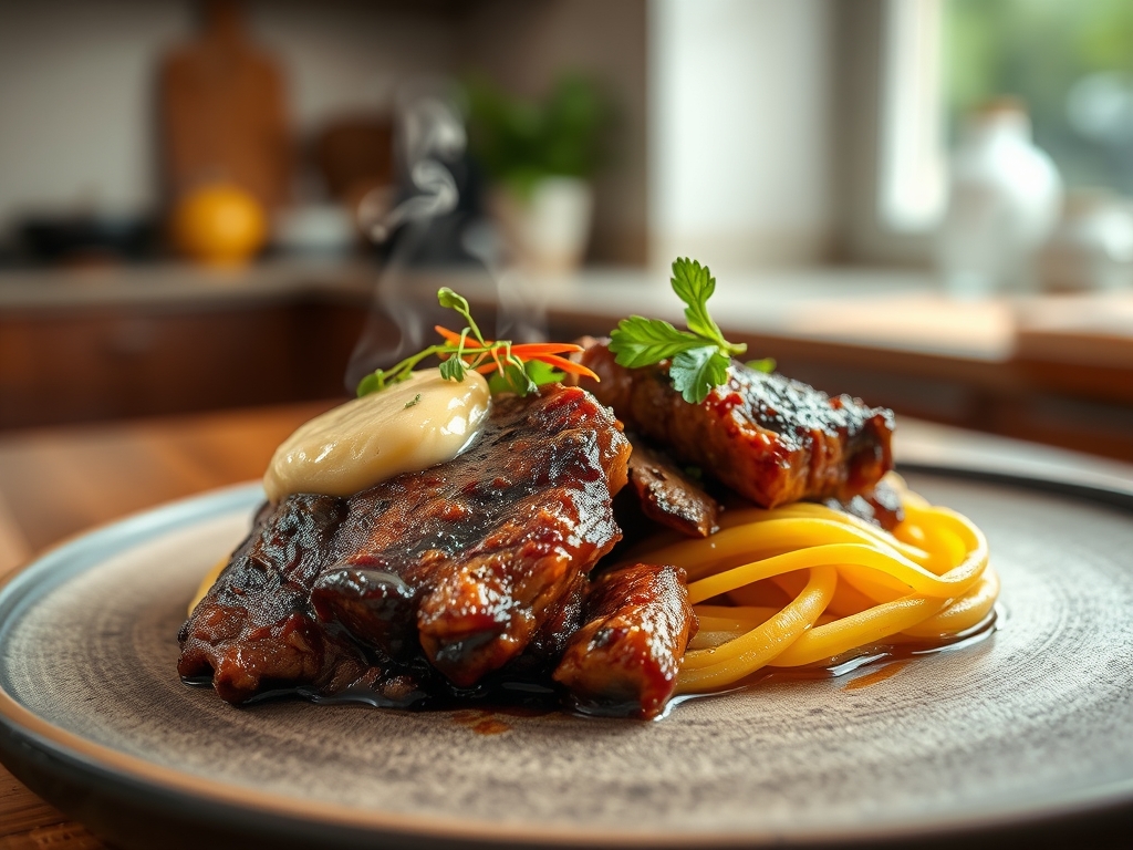 Carne seca com mandioca cremosa