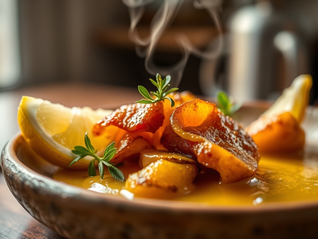 Chá de gengibre e limão siciliano