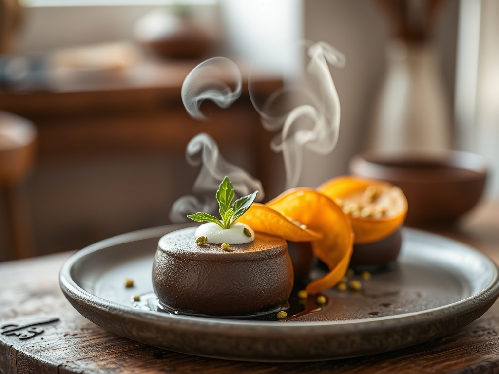 Chocolate branco quente com pistache