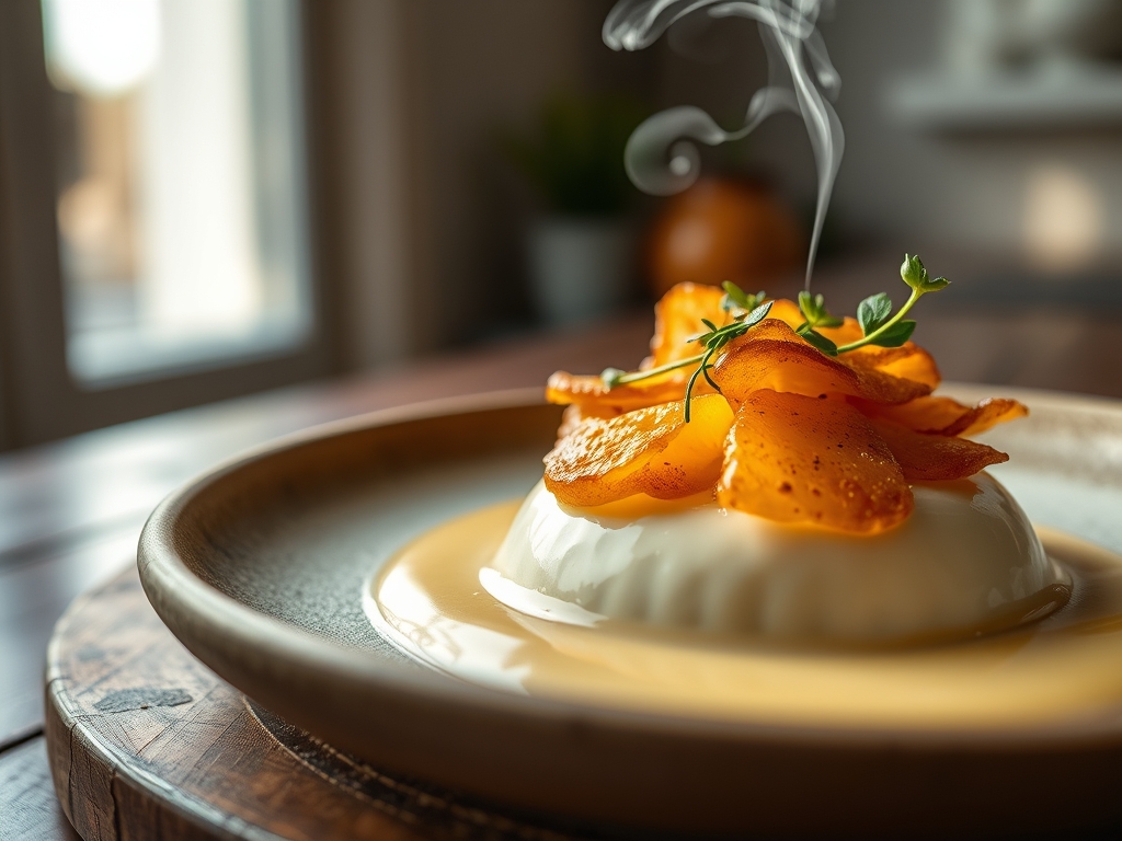 Creme de couve-flor e trufas