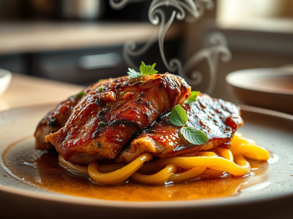 Frango defumado na panela