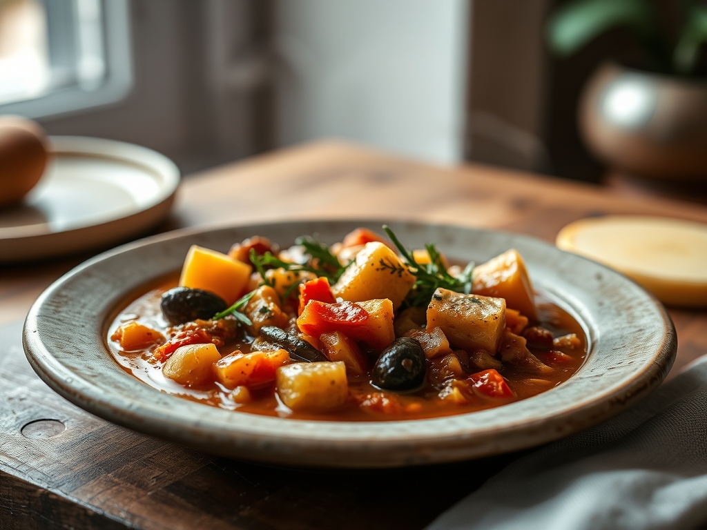 Minestrone de vegetais da montanha