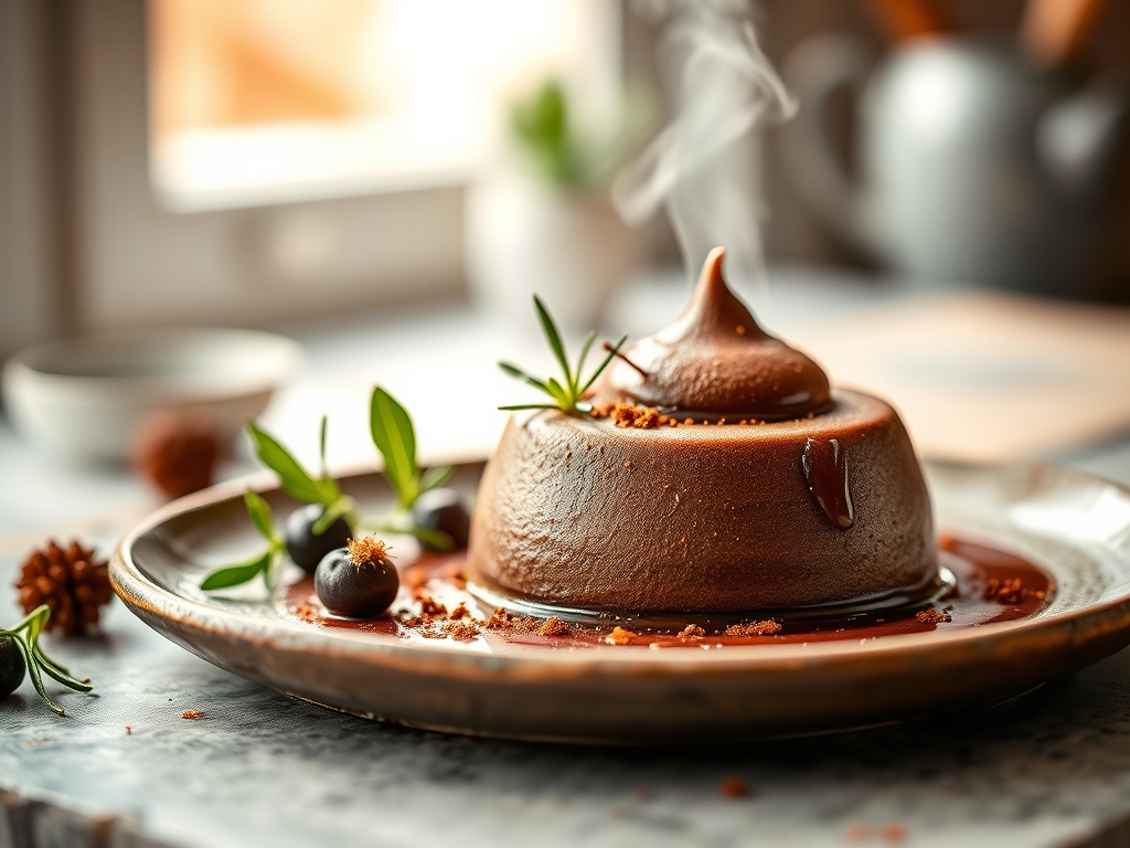 Mousse de chocolate amargo intenso