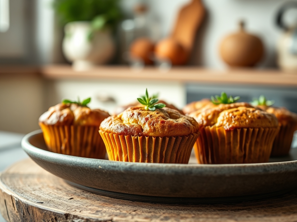 Muffins de maçã e nozes