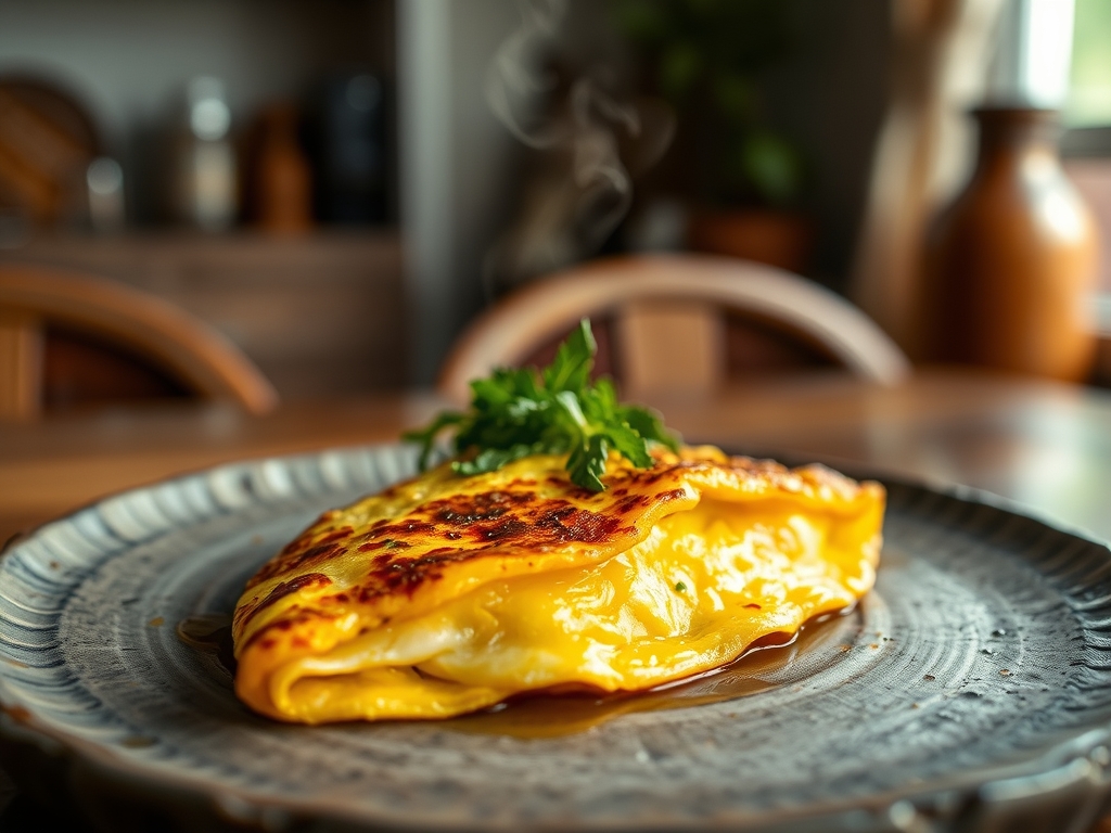 Omelete de cogumelos