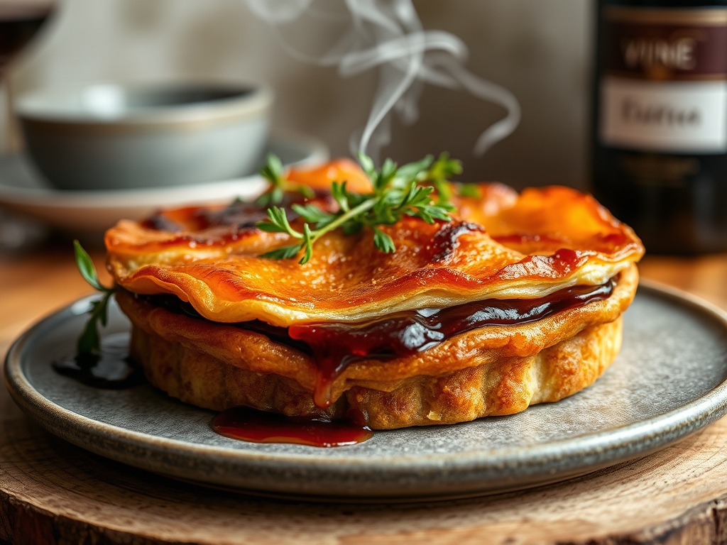 Torta de pera e vinho tinto