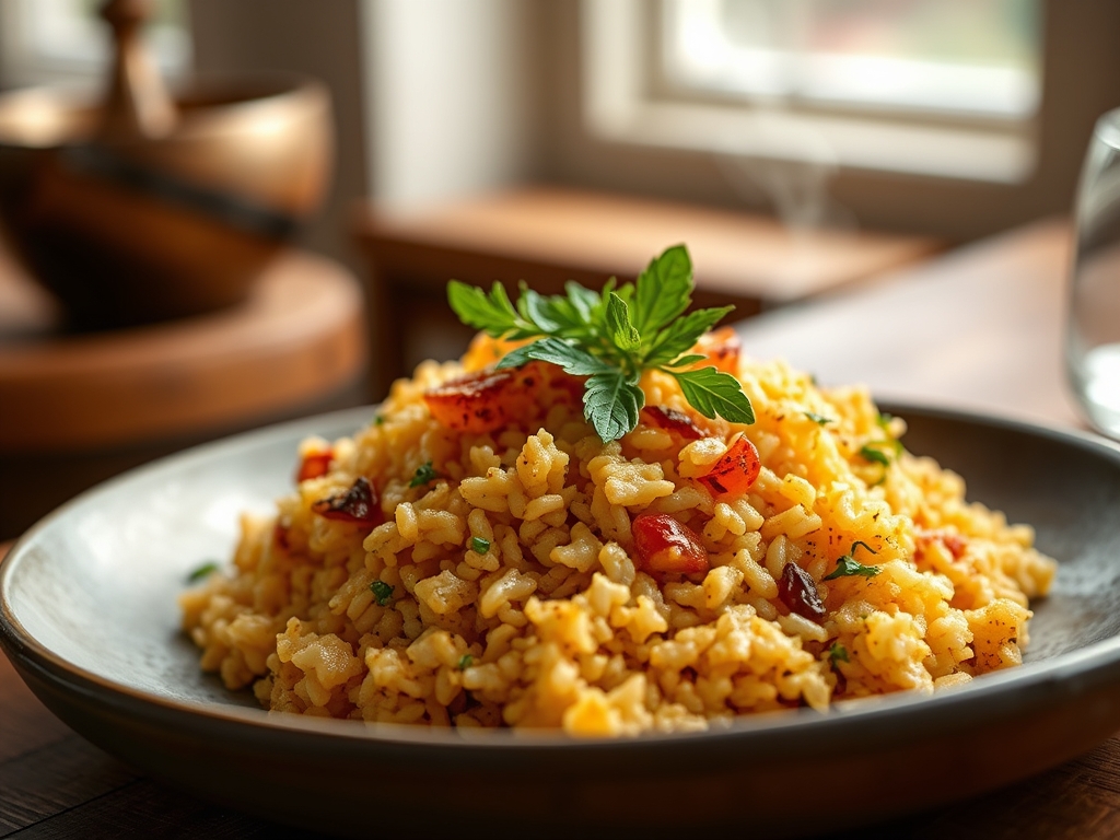 Arroz de cogumelos selvagens