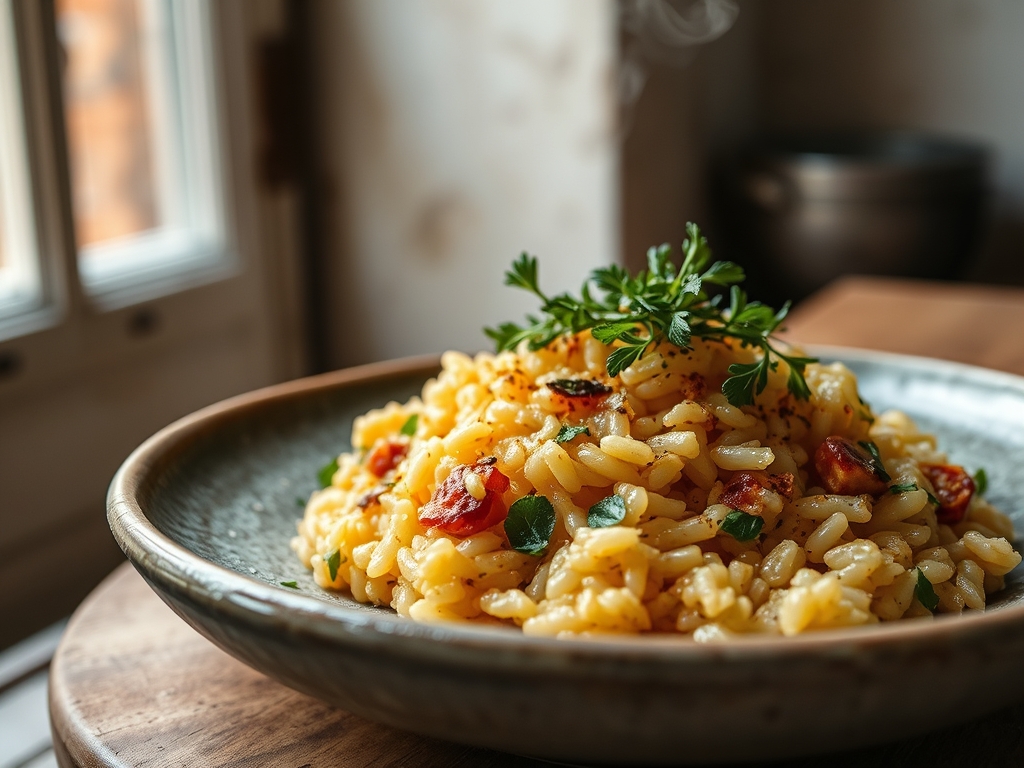 Risoto de abóbora e sálvia
